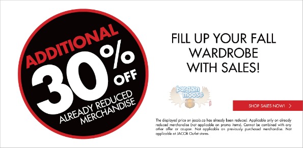 Jacob Canada: Additional 30% Off Already Reduced Items Photo Jacob Canada: Additional 30% Off Already Reduced Items