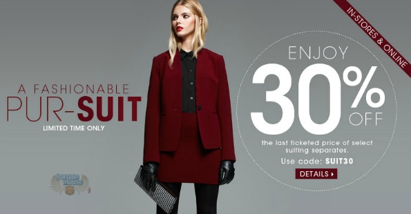 Le Chateau Canada: Promo Codes For 30% Off Suits For Men & Women