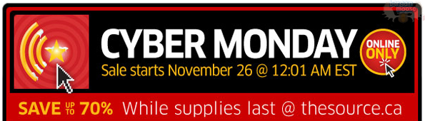 Cyber Week Sale Now On @ The Source Canada