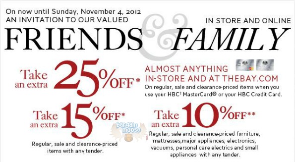The Bay Canada: Save Huge with Friends & Family Event Photo The Bay Canada: Save Huge with Friends & Family Event