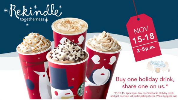 Starbucks Canada: B1G1 Free Holiday Beverages