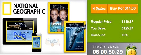 WagJag Canada: Save 90% off National Geographic Subscription Photo WagJag Canada: Save 90% off National Geographic Subscription