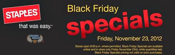 Staples Canada: Black Friday 1 Day Sales Photo Staples Canada: Black Friday 1 Day Sales