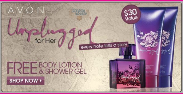 Avon Canada: Free Body Lotion & Shower Gel w/ Unplugged Perfume Purchase Photo Avon Canada: Free Body Lotion & Shower Gel w/ Unplugged Perfume Purchase