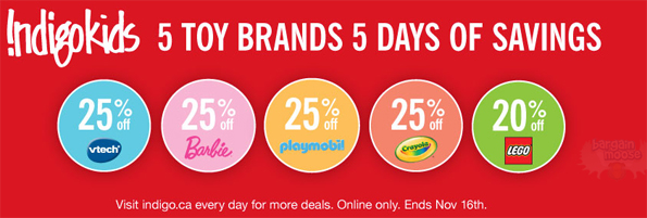 indigokids 5 Toy Brands 5 Days of Savings @ Chapters Indigo Canada