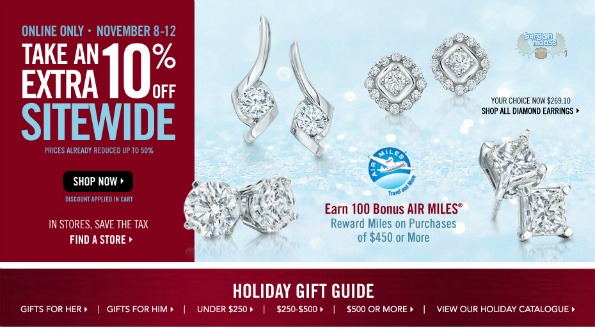 Peoples Jewellers Canada: Take An Extra 10% Off Already Reduced Prices Online Only
