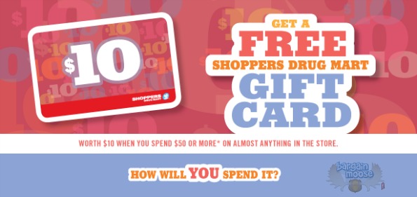 Shoppers Drug Mart Canada: Free $10 Gift Card When You Spend $50