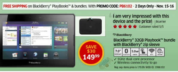 The Source Coupon: 2 Days Free Shipping on Blackberry Playbooks & Bundles