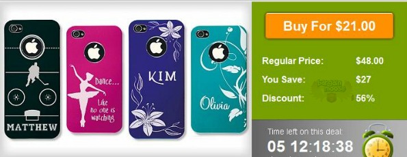 Wagjag Canada: $21 for a Personalized iPhone 4/4S or 5 Case Shipping Inlcuded