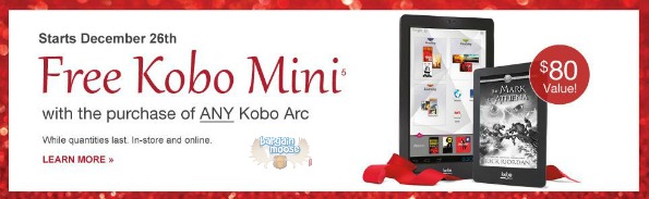 Chapters Canada: Free Kobo Mini w/ Any Kobo Arc Photo Chapters Canada: Free Kobo Mini w/ Any Kobo Arc