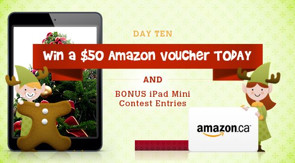 bm_christmascontest_12_daily10 Bargainmoose Christmasathon Day 10: Win a $50 Amazon.ca Voucher Today (Plus bonus Entries to iPad Mini Contest)! (Closed)