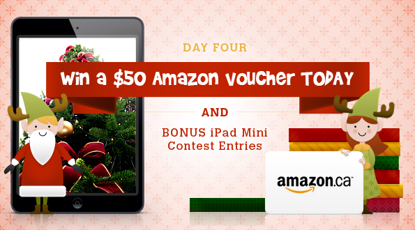 bm_christmascontest_12_daily4 Bargainmoose Christmasathon Day 4: Win a $50 Amazon.ca Voucher Today (Plus bonus Entries to iPad Mini Contest)! (Closed)
