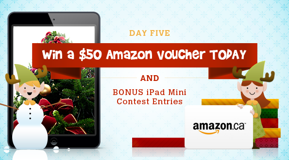 bm_christmascontest_12_daily5 Bargainmoose Christmasathon Day 5: Win a $50 Amazon.ca Voucher Today (Plus bonus Entries to iPad Mini Contest)! (Closed)