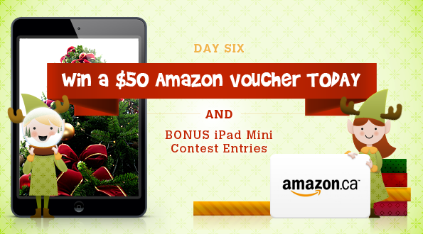 bm_christmascontest_12_daily6 Bargainmoose Christmasathon Day 6: Win a $50 Amazon.ca Voucher Today (Plus bonus Entries to iPad Mini Contest)! (Closed)