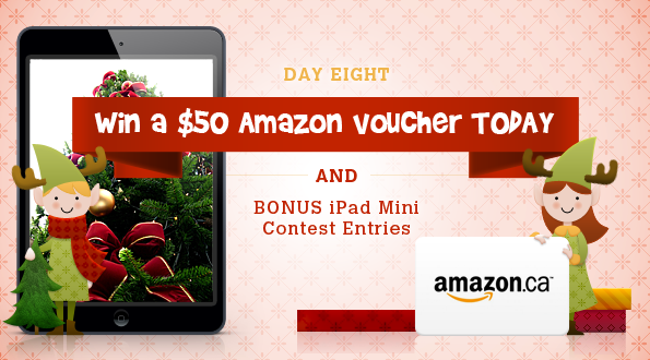 bm_christmascontest_12_daily8 Bargainmoose Christmasathon Day 8: Win a $50 Amazon.ca Voucher Today (Plus bonus Entries to iPad Mini Contest)! (Closed)