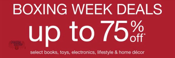 Chapters Canada: Boxing Day Deals Up to 75% Off