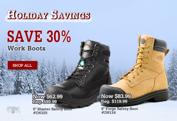 Dickies Canada: Holiday Savings 30% Off Work Boots Photo Dickies Canada: Holiday Savings 30% Off Work Boots