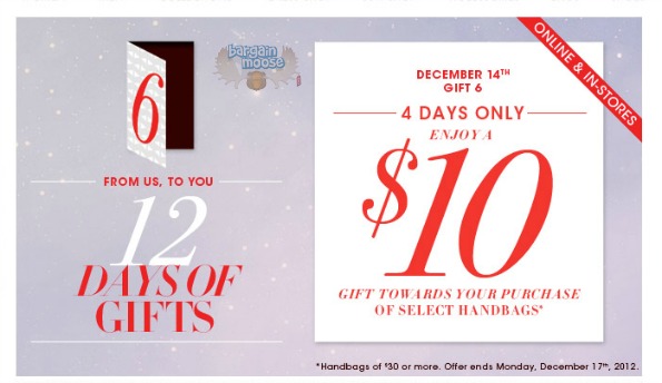 Le Château: $10 Off Gift on Purchase of Select Handbags