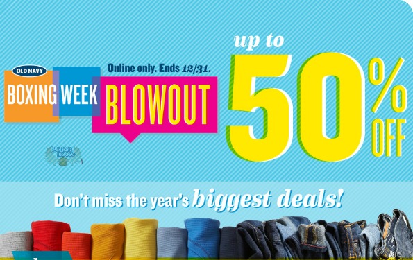 Old Navy Canada has their boxing week blow out sale continuing with up ...