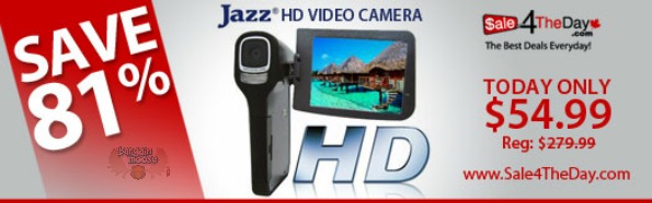 Sale 4 The Day: Exclusive 10% Off, 81% Off Jazz HD Video Camera, Free Shipping All Day (Expired)