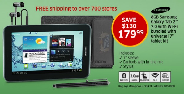 The Source Canada: $130 Off Samsung Galaxy Tab 2 Bundle   Now $180