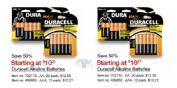 Staples Canada: Duracell Batteries 50% Off Photo Staples Canada: Duracell Batteries 50% Off