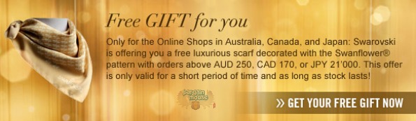 swarovski Swarovski Canada: Free Scarf With $170 Purchase