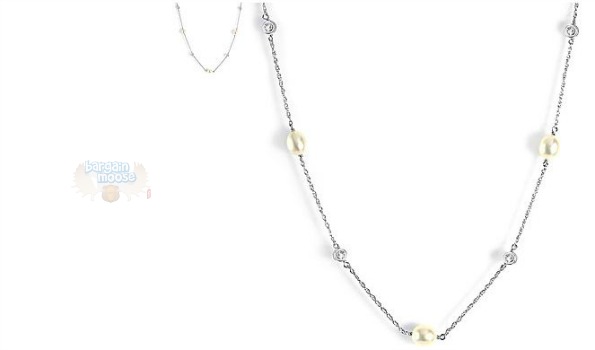thebay The Bay Canada: Crislu Freshwater Pearl & Cubic Zirconia Necklace Was $95 | Now $39.89