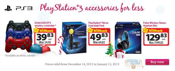 walmart Walmart Canada: Rollback on PS3 Accessories