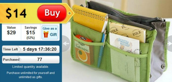 Dealfind Canada: $14 For Slim Bag In Bag Handbag Organizer, Including Taxes & Shipping Photo Dealfind Canada: $14 For Slim Bag In Bag Handbag Organizer, Including Taxes & Shipping