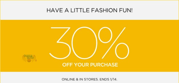 Banana Republic Canada: Coupon Code for 30% Off Your Purchase 
