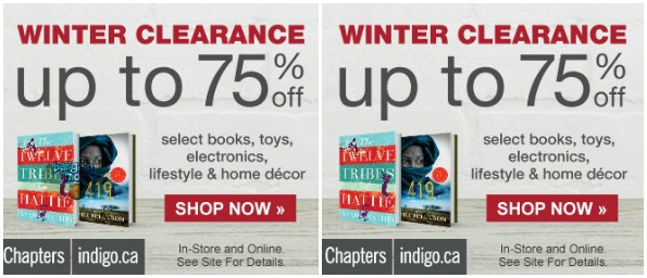 Chapters Canada: Up to 75% Off During Winter Clearance