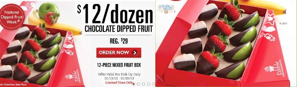 Edible Arrangements: Box Of Dipped Fruit Reg $29 | Now $12 