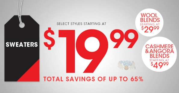 Le Chateau Canada: Sweaters Starting @ $19.99 Photo Le Chateau Canada: Sweaters Starting @ $19.99