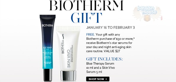 thebay The Bay Canada: Free Biotherm Gift ($27 Value) w/ $30 Purchase