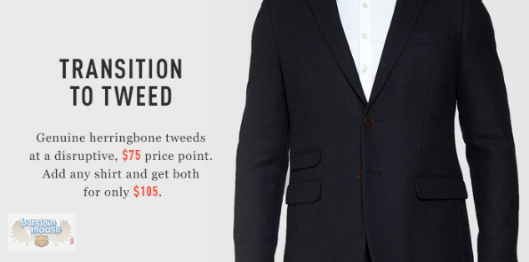 Frank & Oak Canada Coupon: Buy a Tweed Blazer & Get Any Shirt For Only $30 (Save $15)