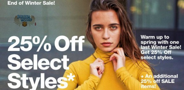 AA American Apparel Canada Coupon: 25% Off Select Styles + 25% Off Sale