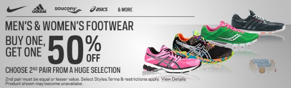 Sport Chek Canada: Mens & Ladies Footwear BOGO 50% Off Photo Sport Chek Canada: Mens & Ladies Footwear BOGO 50% Off