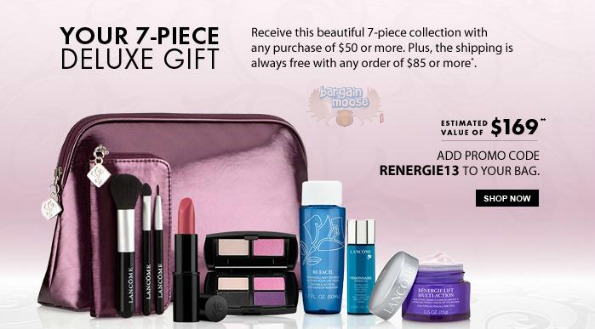 Lancome Canada Coupon Code: Free 7 Piece Gift With $50 Purchase Photo Lancome Canada Coupon Code: Free 7 Piece Gift With $50 Purchase