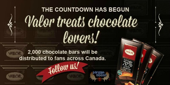 Valor Freebie Canadian Freebie: 2,000 Valor Chocolate Bars To Be Given Away