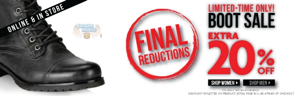Browns Canada: Extra 20% Off Final Reduction Boots
