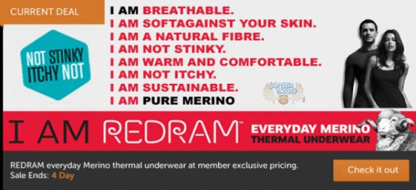 Canadian Cartel: 50% Off RedRam Everyday Merino Thermal Underwear Photo Canadian Cartel: 50% Off RedRam Everyday Merino Thermal Underwear