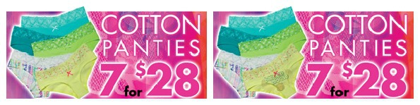 La Senza Canada: 7/$28 Panties (Reg. $7.50   $8.50 Each)