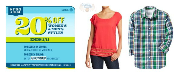 Old Navy Canada: Promo Code For 20% Off Men’s & Women’s Styles 