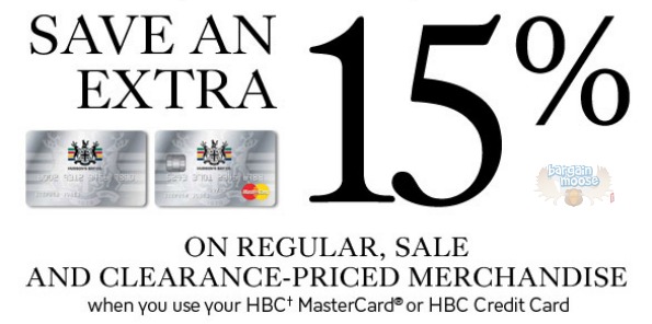 thebay The Bay Canada: Extra 15% Off With HBC Card