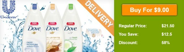wagjag Wagjag Canada: $9 For a Dove Moisturizing Body Wash Set ($21.50 Value)