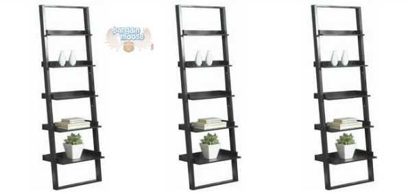 Walmart Canada: 5 Tier Leaning Bookcase Was $68 | Now $48