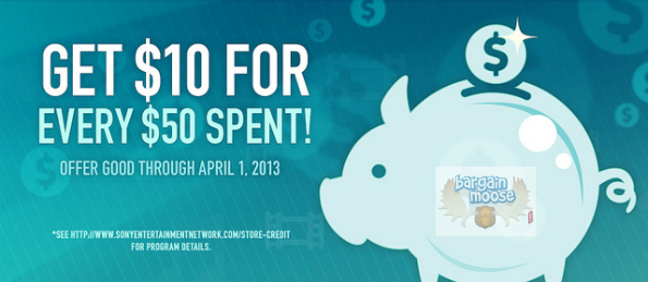 PlayStation Network: Get $10 For Every $50 You Spend!