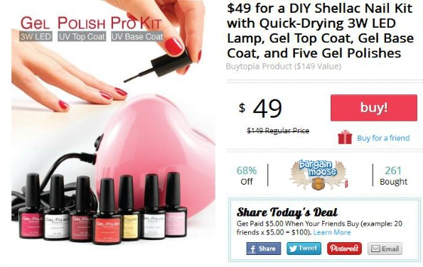 Buytopia Canada: $49 For a DIY Shellac Nail Kit ($149 Value) Photo Buytopia Canada: $49 For a DIY Shellac Nail Kit ($149 Value)