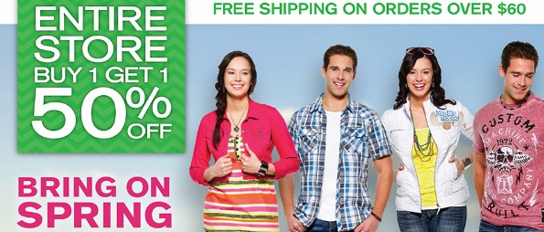 Warehouse One Canada: Entire Store is Buy One, Get One 50% Off